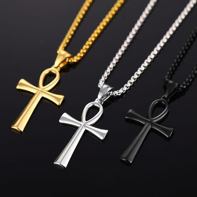 Women Fashion Egypt - Stainless Steel Egyptian Ankh Necklace For