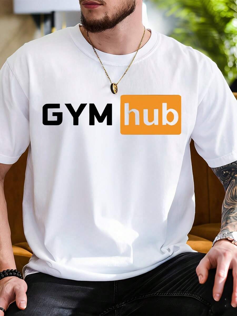 Women Fashion Hub - Gym Hub Logo T Shirt White
