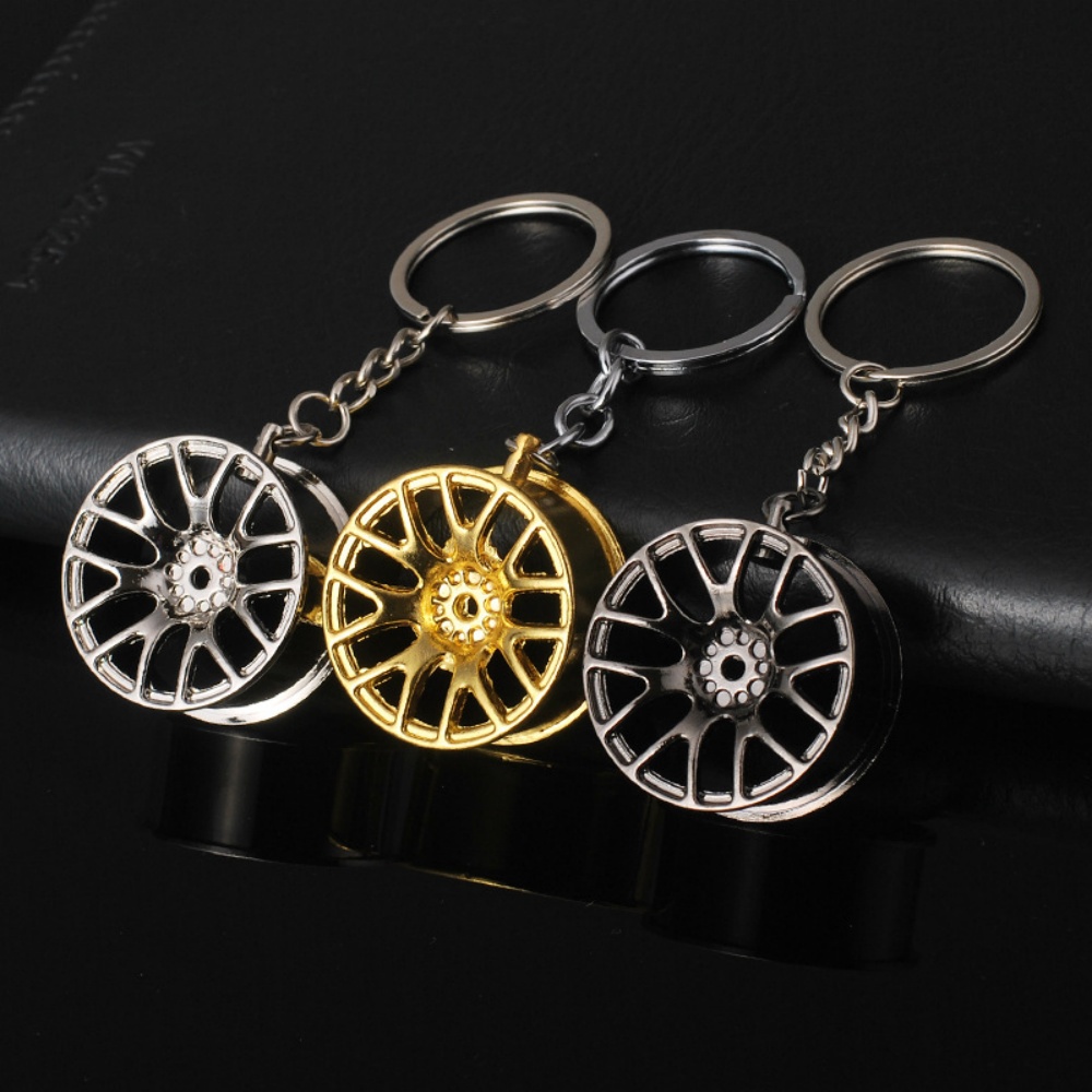 Women Fashion Hub - Creative Wheel Hub Keychain Metal Car