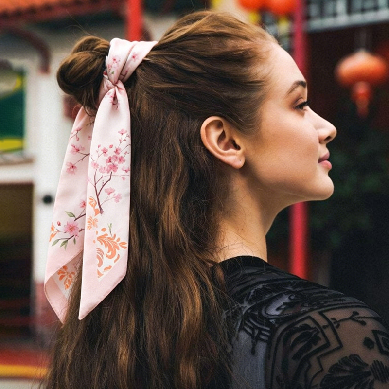 Women Fashion Necktie - Fashion Women Silk Satin Skinny Scarf