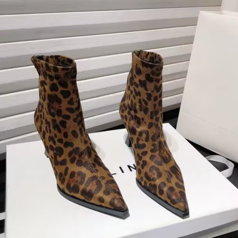 Women'S Fashion Trends Autumn 2025 - High Heels Ankle Boots Women Leopard