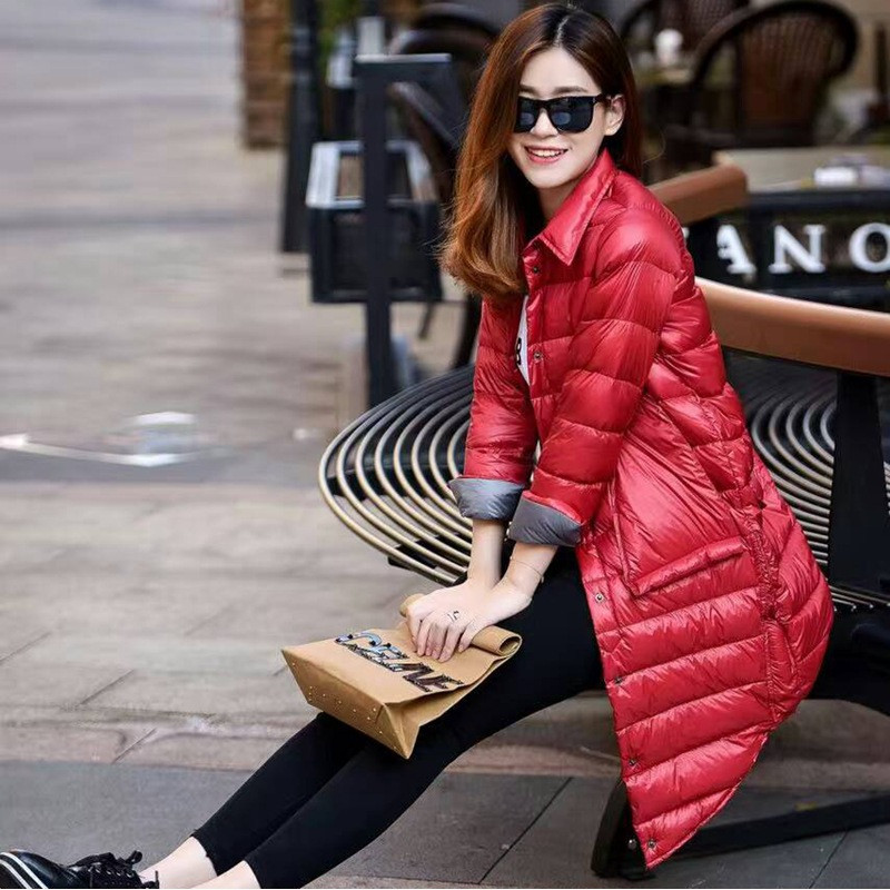 Women'S Fashion Parka - 2022 Autumn Winter Women Single-breasted Down