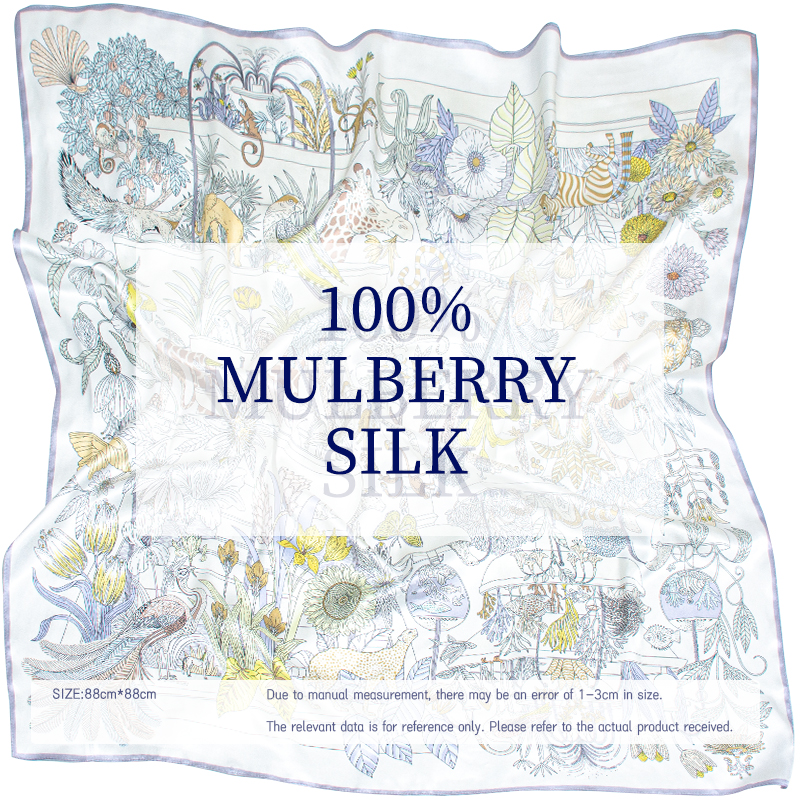 Women Fashion Necktie - Women's 100% Mulberry Silk Square Scarf