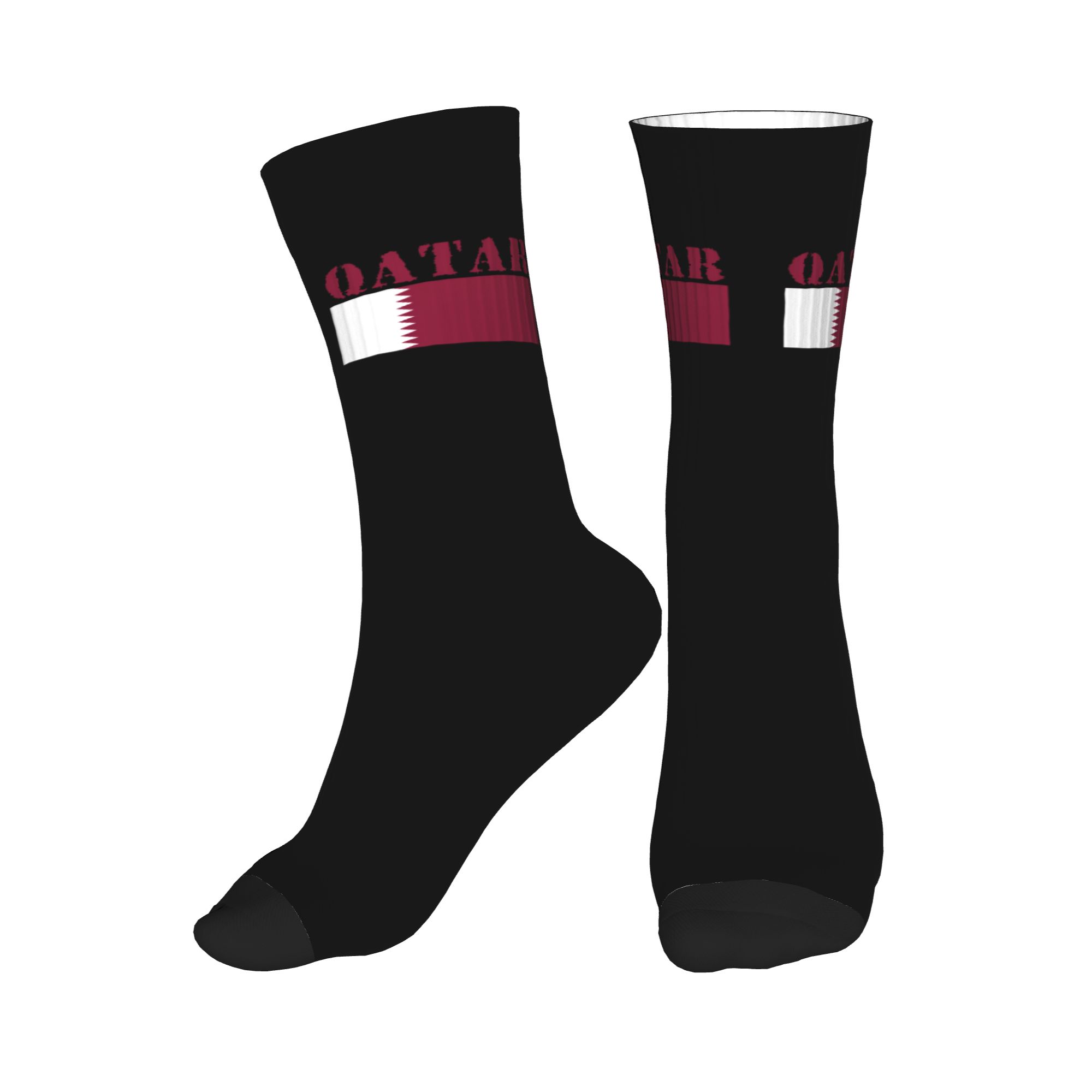 Women Fashion Qatar - Fashion Qatar Flag Socks Men Women