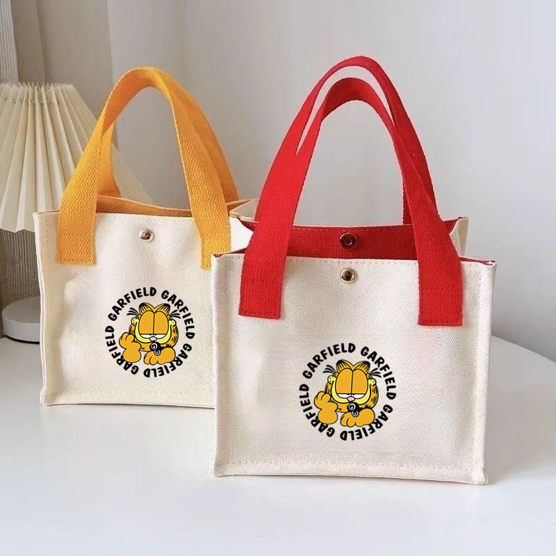 Canvas Tote Bag - Garfield anime cartoon cute student canvas