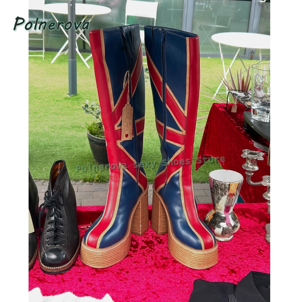 Women'S Fashion Trends Autumn 2025 - Union Jack Platform Fashion Boots Round