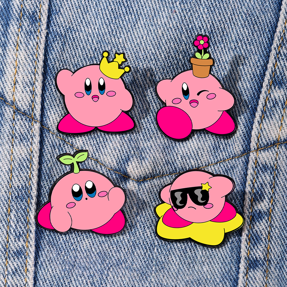 4pcs Kirby Enamel Lapel Pins S - Women Fashion Jeans ulasan dan harga