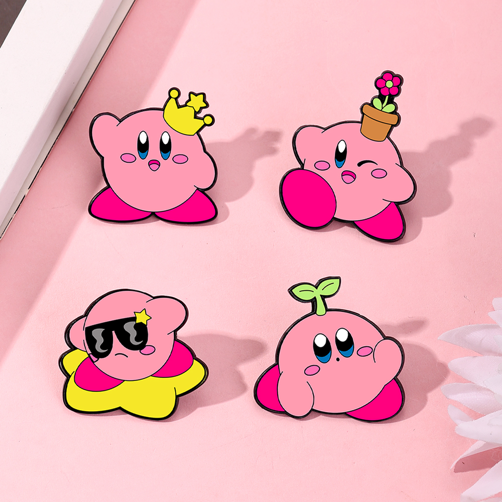 4pcs Kirby Enamel Lapel Pins S - Women Fashion Jeans ulasan dan harga
