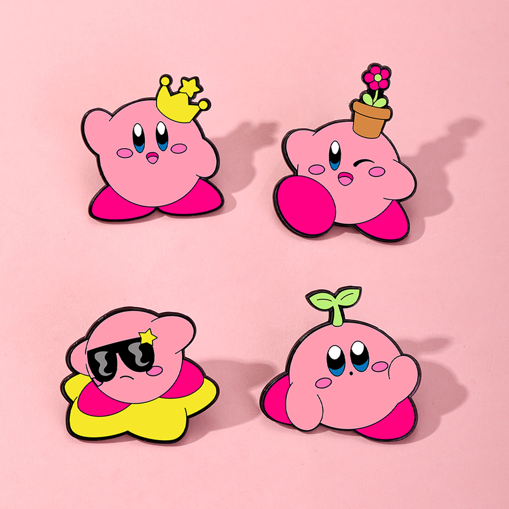 4pcs Kirby Enamel Lapel Pins S - Women Fashion Jeans ulasan dan harga