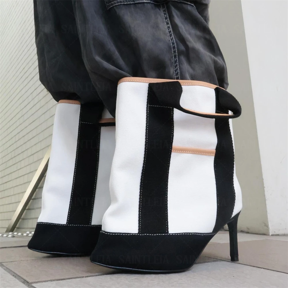 New Women's Color Block Tote B - Canvas Tote Bag ulasan dan harga
