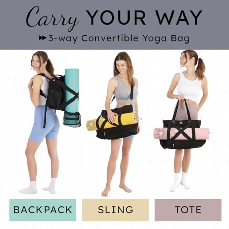 Yoga Mat Bag 4-in-1 Backpack,  - Canvas Tote Bag ulasan dan harga