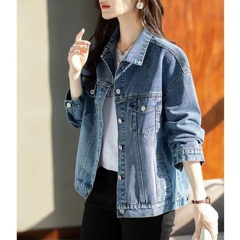 2025 New Retro Cowboy Jackets  - Women Fashion Jeans Top ulasan dan harga