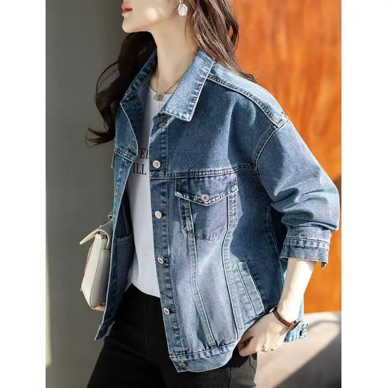 2025 New Retro Cowboy Jackets  - Women Fashion Jeans Top ulasan dan harga