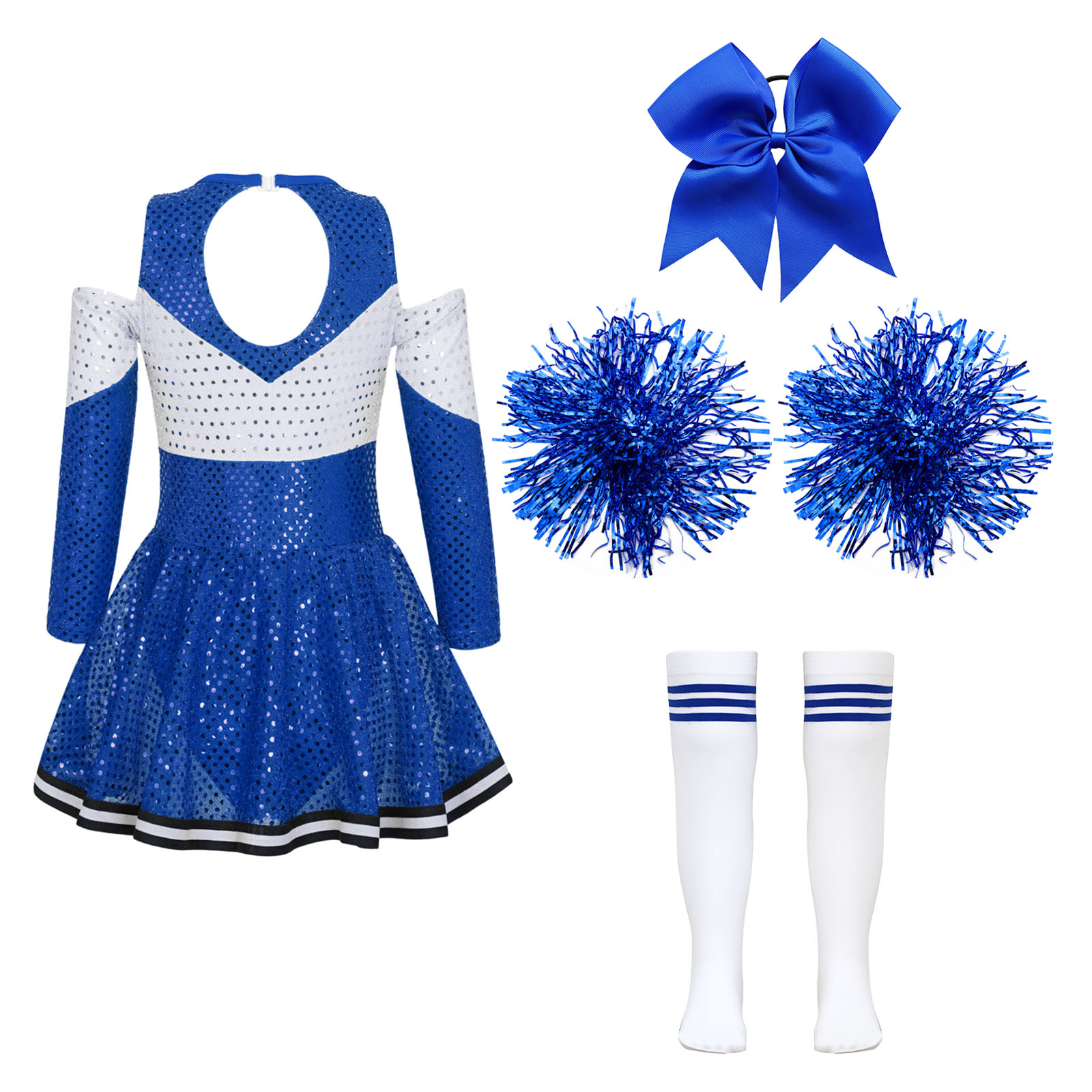 Kids Girls Cheerleading Dance  - Off Shoulder Top ulasan dan harga