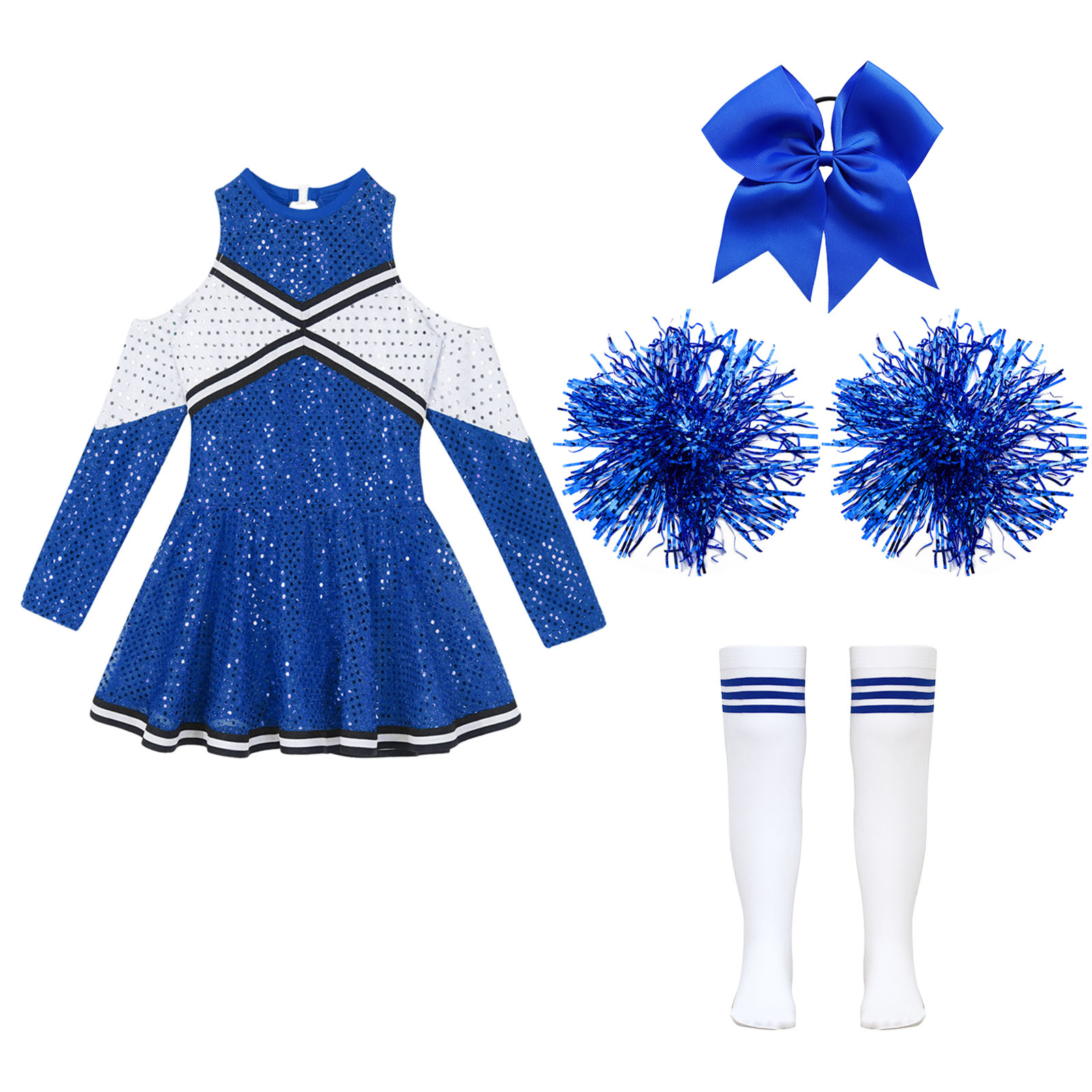 Kids Girls Cheerleading Dance  - Off Shoulder Top ulasan dan harga