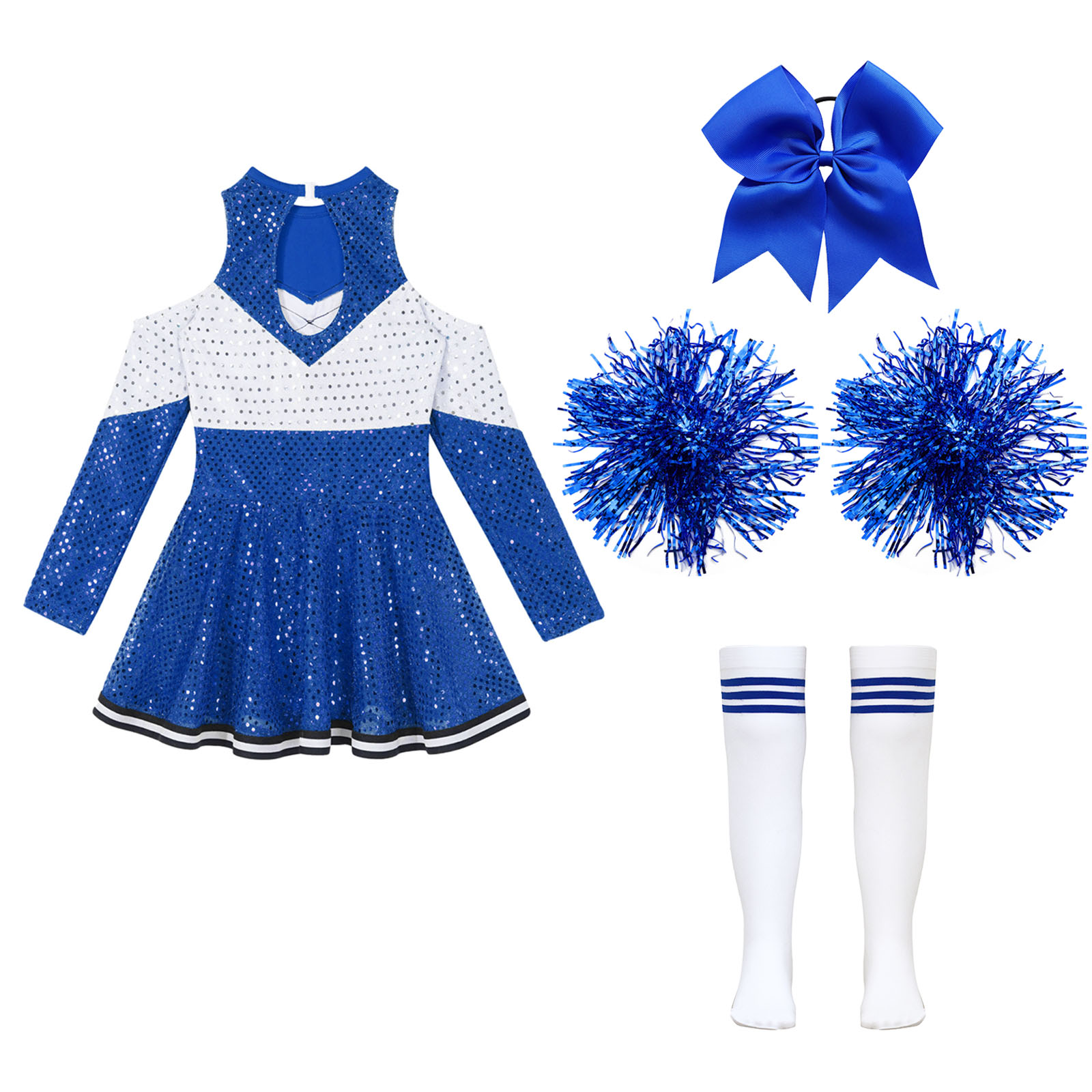 Kids Girls Cheerleading Dance  - Off Shoulder Top ulasan dan harga