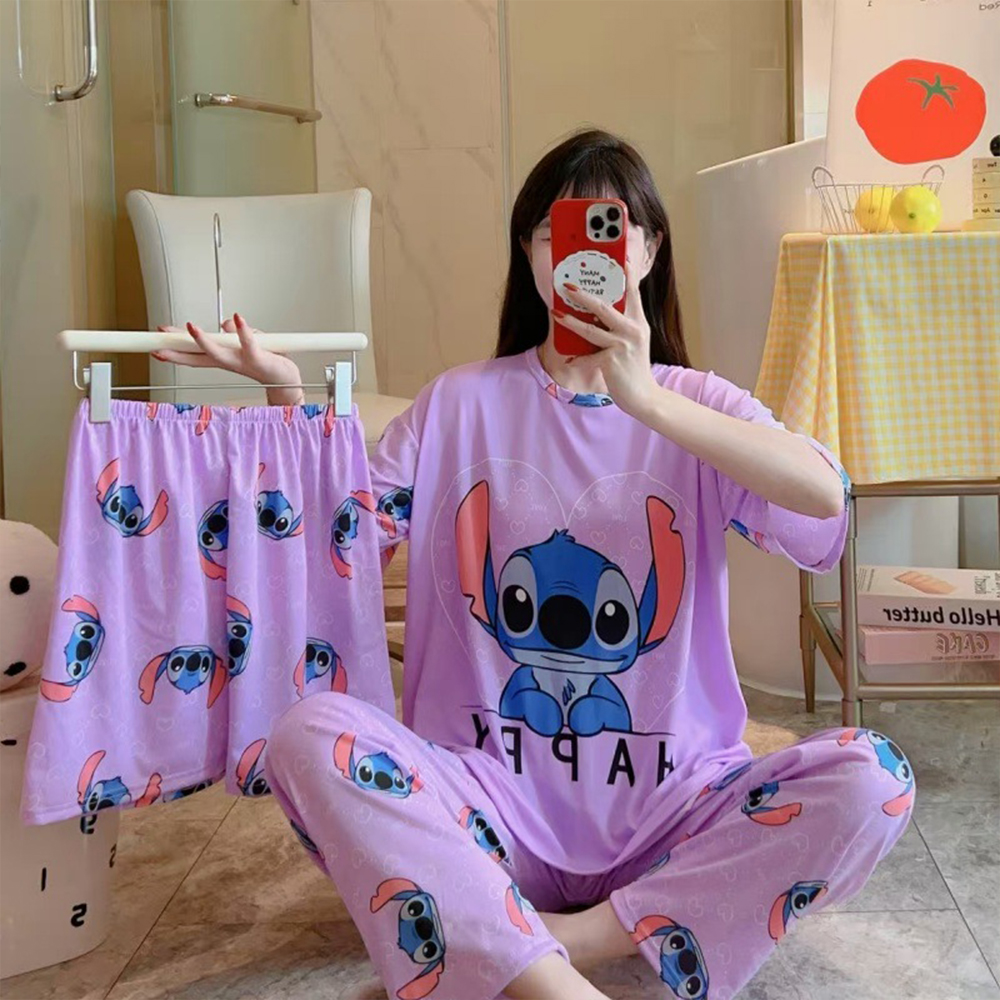 Women's New Three Piece Pajama - Women'S Fashion Pajamas ulasan dan harga