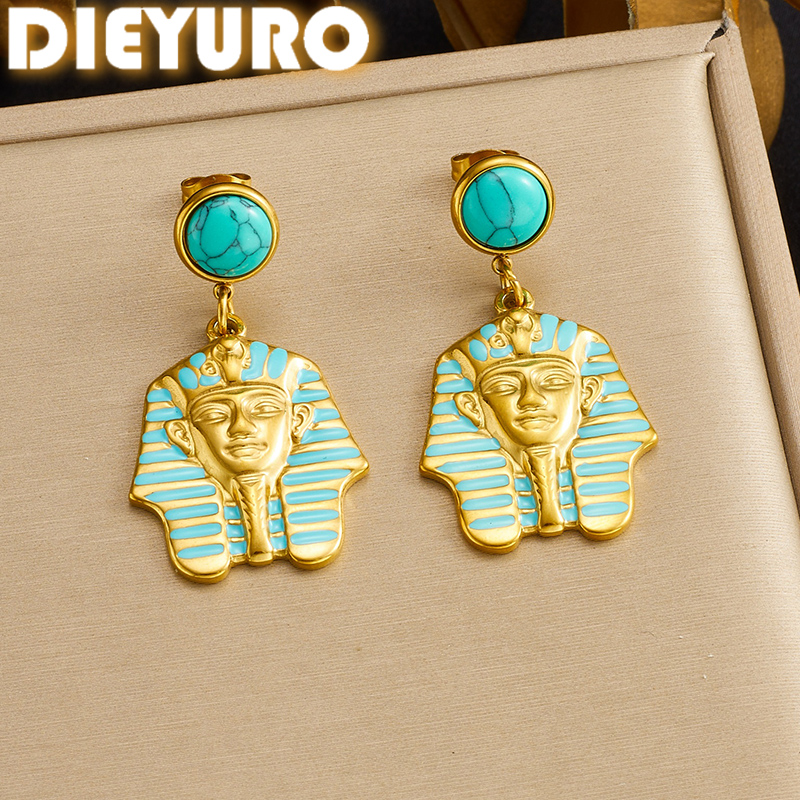 DIEYURO 316L Stainless Steel V - Women Fashion Egypt ulasan dan harga