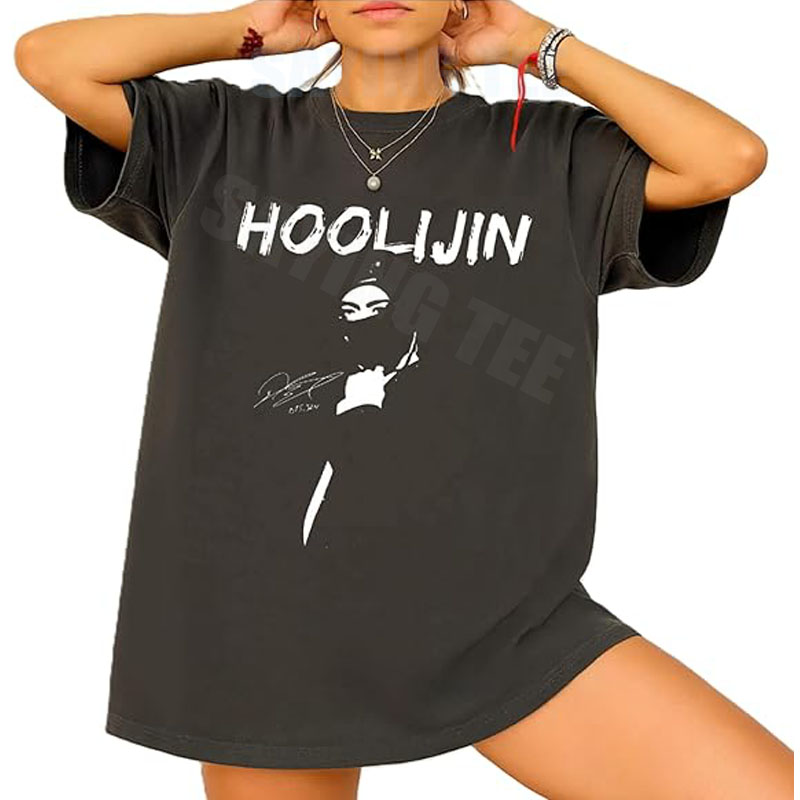 HOOLIJIN-Hooligan Kpop T-Shirt - Women'S Fashion Edgy ulasan dan harga