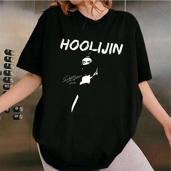 HOOLIJIN-Hooligan Kpop T-Shirt - Women'S Fashion Edgy ulasan dan harga
