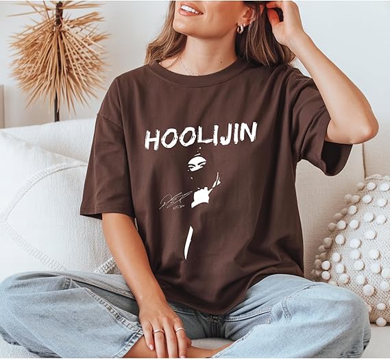 HOOLIJIN-Hooligan Kpop T-Shirt - Women'S Fashion Edgy ulasan dan harga
