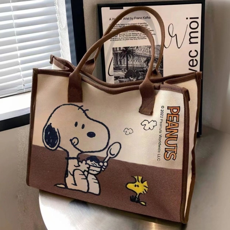 Snoopy Woodstock Cartoon Large - Canvas Tote Bag ulasan dan harga