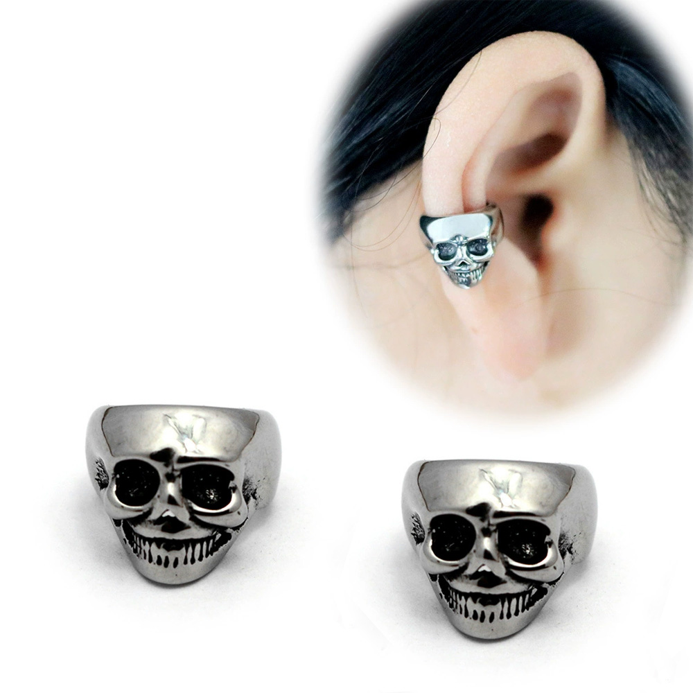 Retro Skull Helix Non-Pierced  - Women'S Fashion Edgy ulasan dan harga