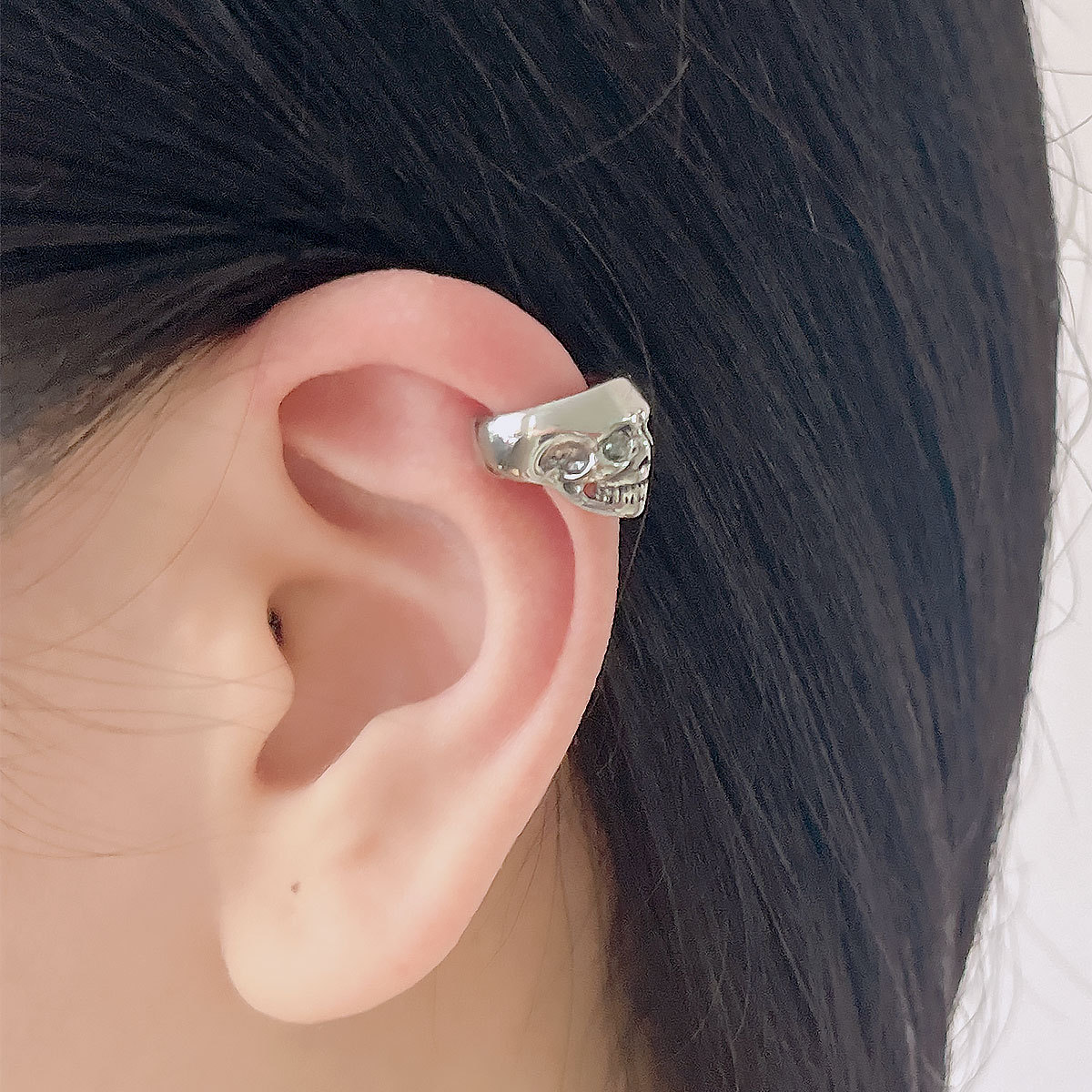 Retro Skull Helix Non-Pierced  - Women'S Fashion Edgy ulasan dan harga