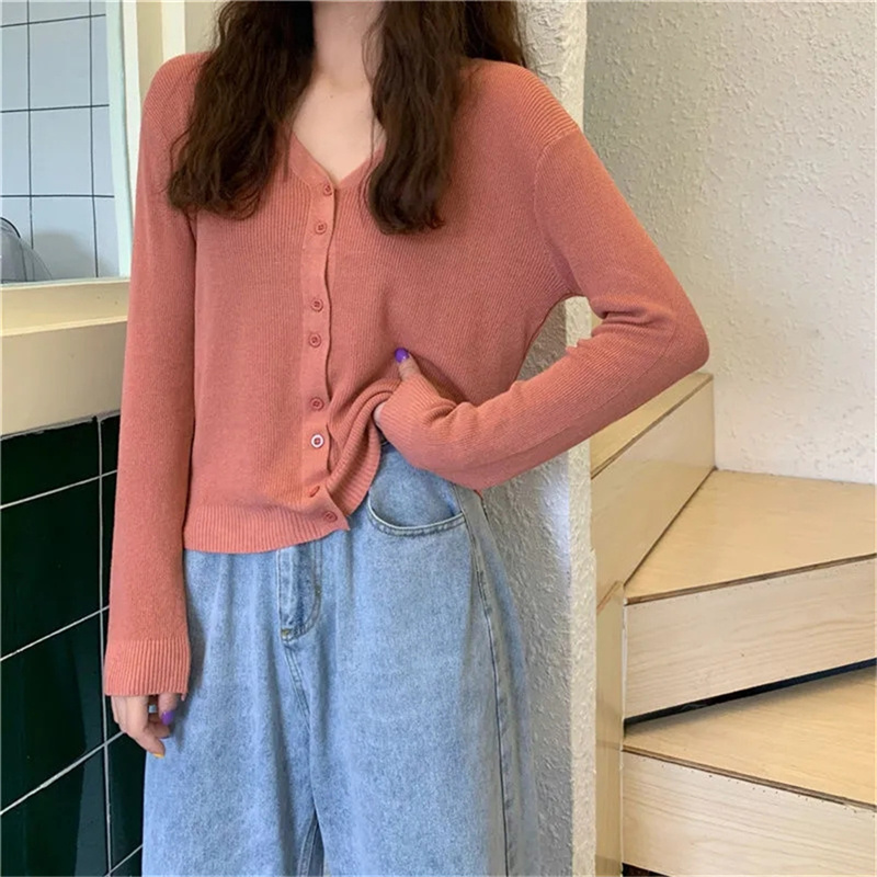 Women 2026 Cotton Line Long Sl - Longline Cardigan Knit ulasan dan harga