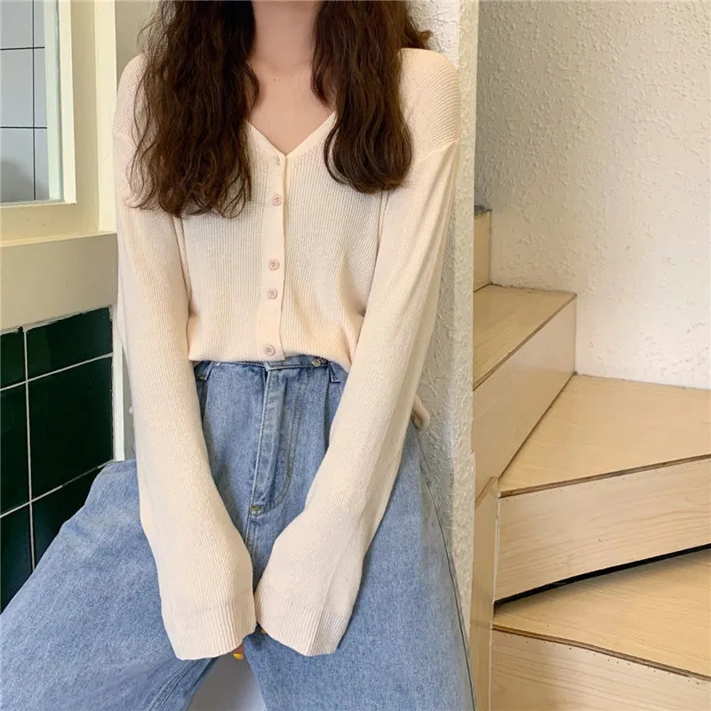 Women 2026 Cotton Line Long Sl - Longline Cardigan Knit ulasan dan harga