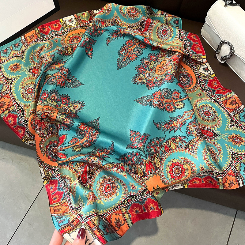 100% Real Silk Square Scarf Wo - Women Fashion Necktie ulasan dan harga