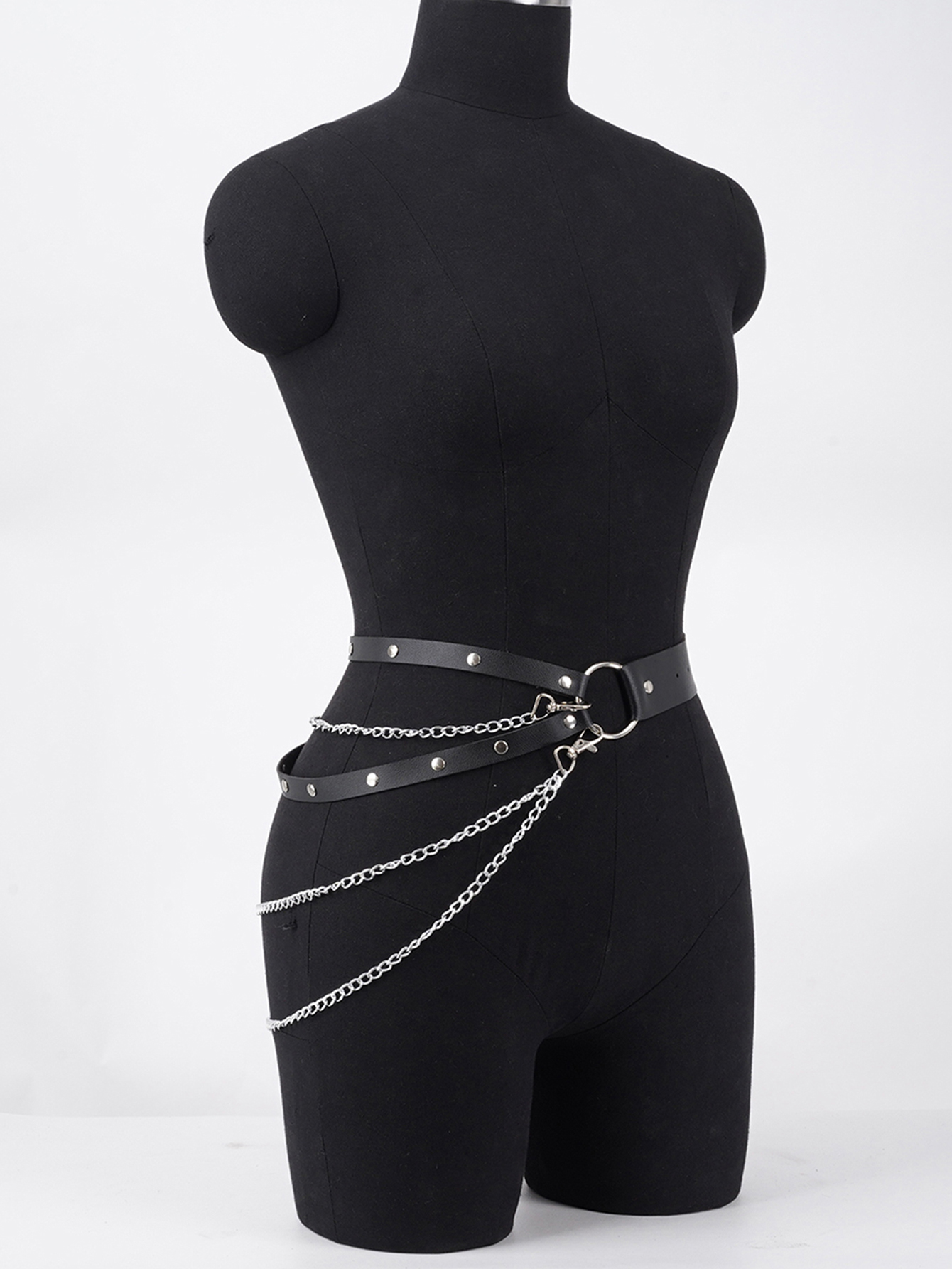 Edgy Women's Black PU Leather  - Women'S Fashion Edgy ulasan dan harga