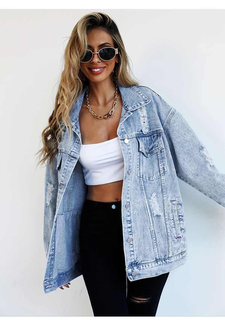 Jeans Jackets for Woman Jacket - Women Fashion Jeans Top ulasan dan harga