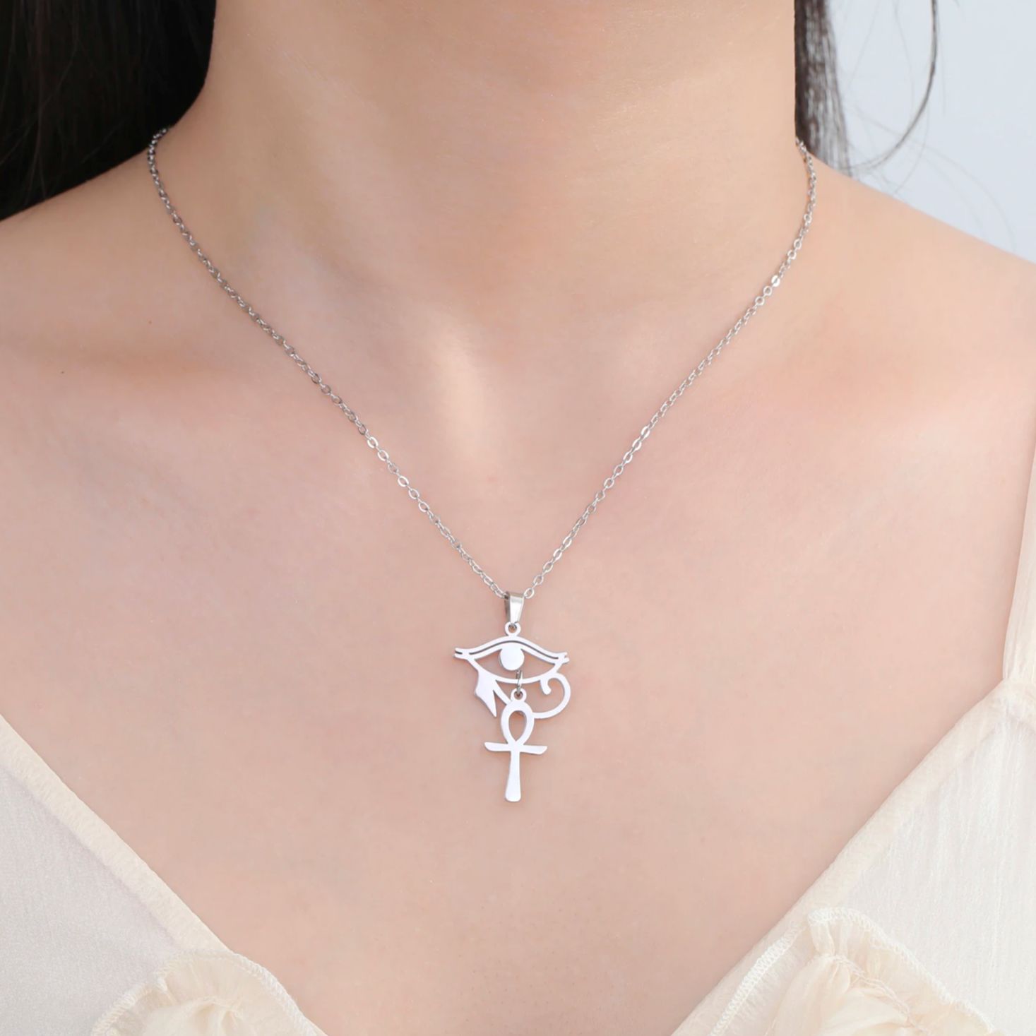 Lucktune Ankh Cross and Eye of - Women Fashion Egypt ulasan dan harga