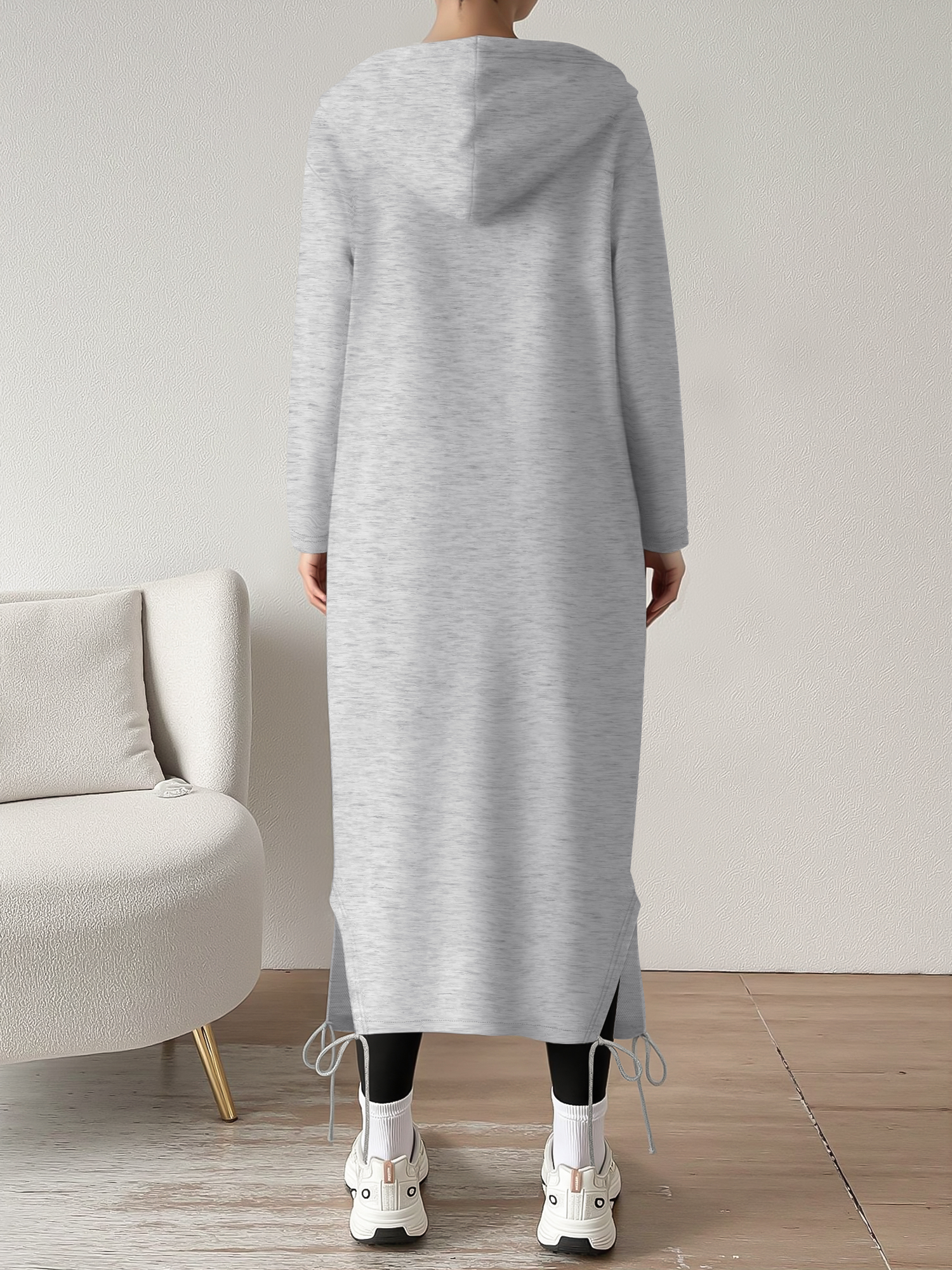 2026 New Longline Hooded Sweat - Longline Cardigan Knit ulasan dan harga