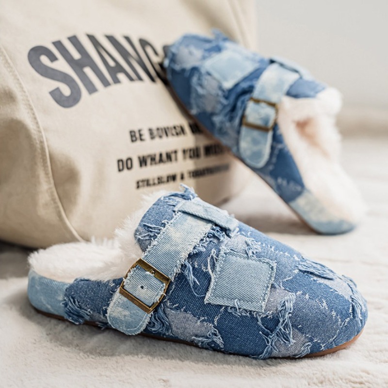 Fringe Tassel Denim Fleece Fla - Women Fashion Jeans ulasan dan harga