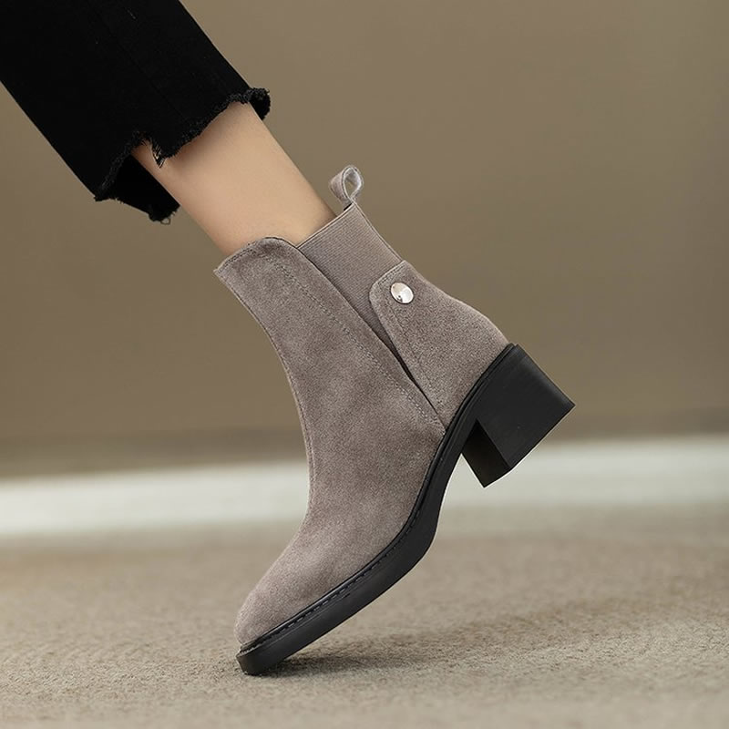Suede Women Chunky Ankle Boots - Women'S Fashion Trends Autumn 2025 ulasan dan harga