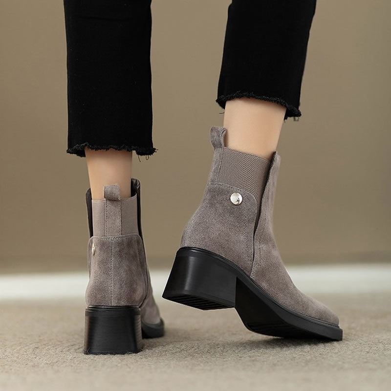 Suede Women Chunky Ankle Boots - Women'S Fashion Trends Autumn 2025 ulasan dan harga