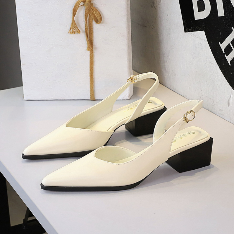 Pointed Toe Back Tripod Strap  - Women Fashion Simple ulasan dan harga