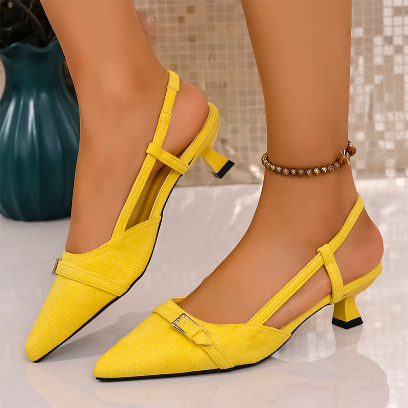 Fashion Yellow High Heels Sand - Women'S Fashion For Summer 2025 ulasan dan harga