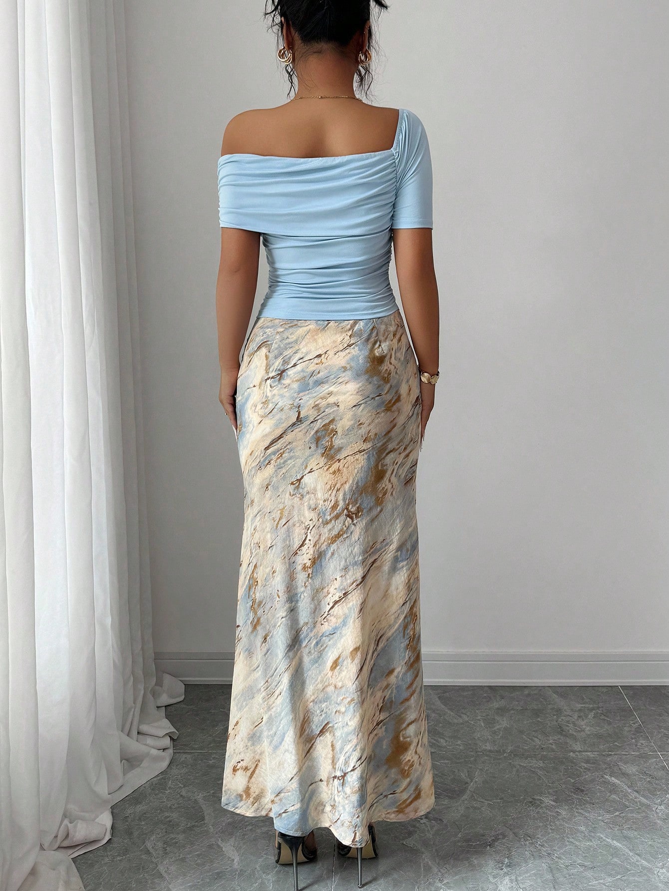 2-Piece Women's Set: Off-Shoul - Off Shoulder Top ulasan dan harga