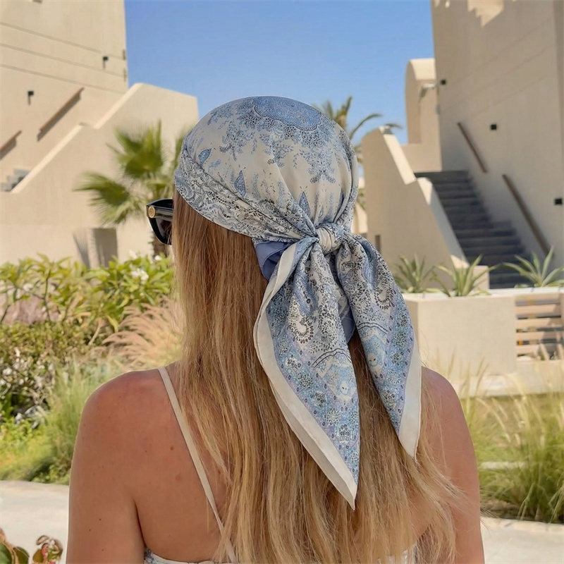 Luxury Printing Silk Square Sc - Women Fashion Necktie ulasan dan harga
