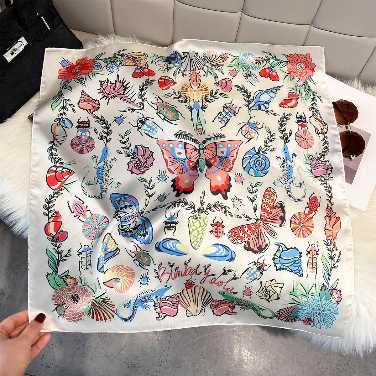 2026 New Butterfly Print Silk  - Women Fashion Necktie ulasan dan harga