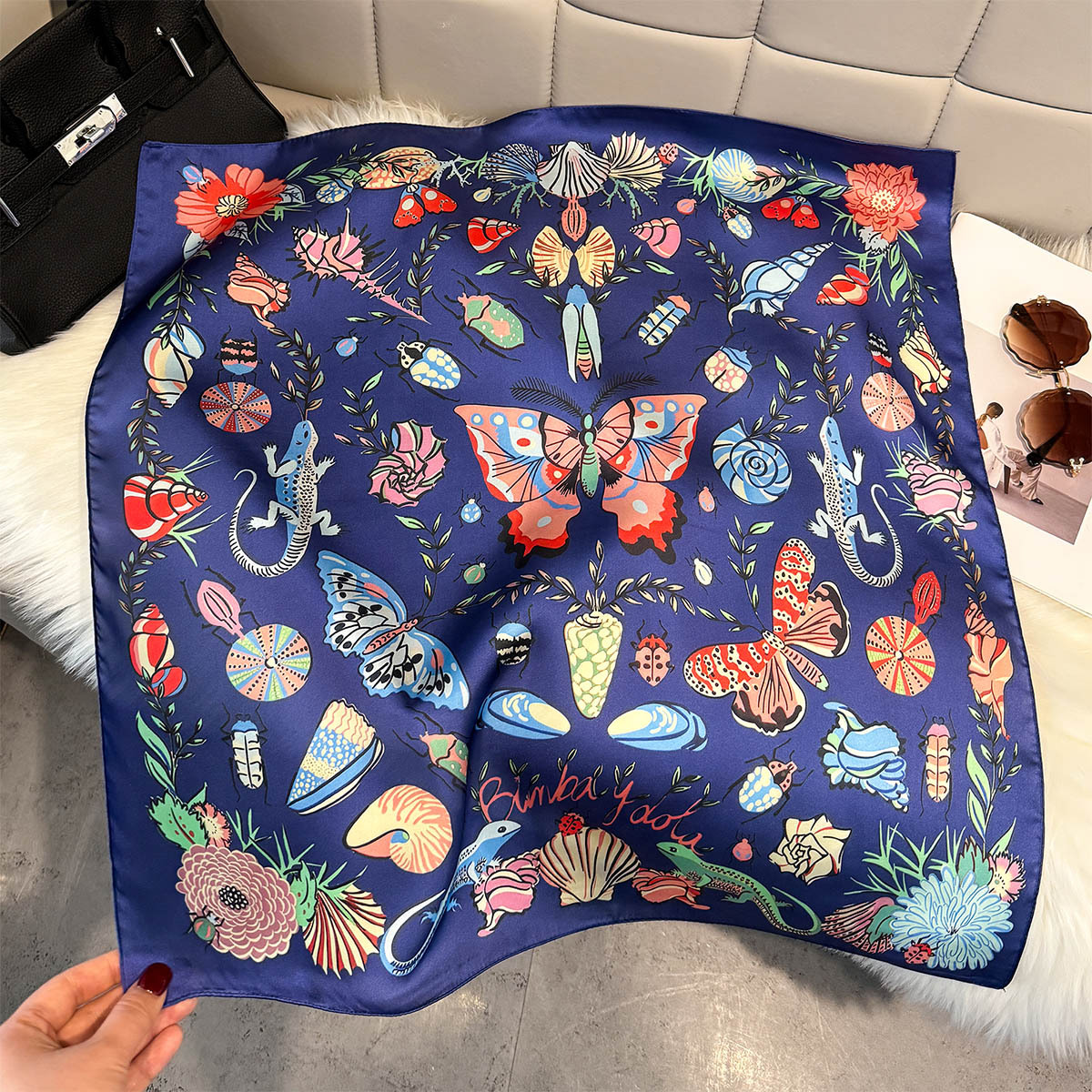 2026 New Butterfly Print Silk  - Women Fashion Necktie ulasan dan harga