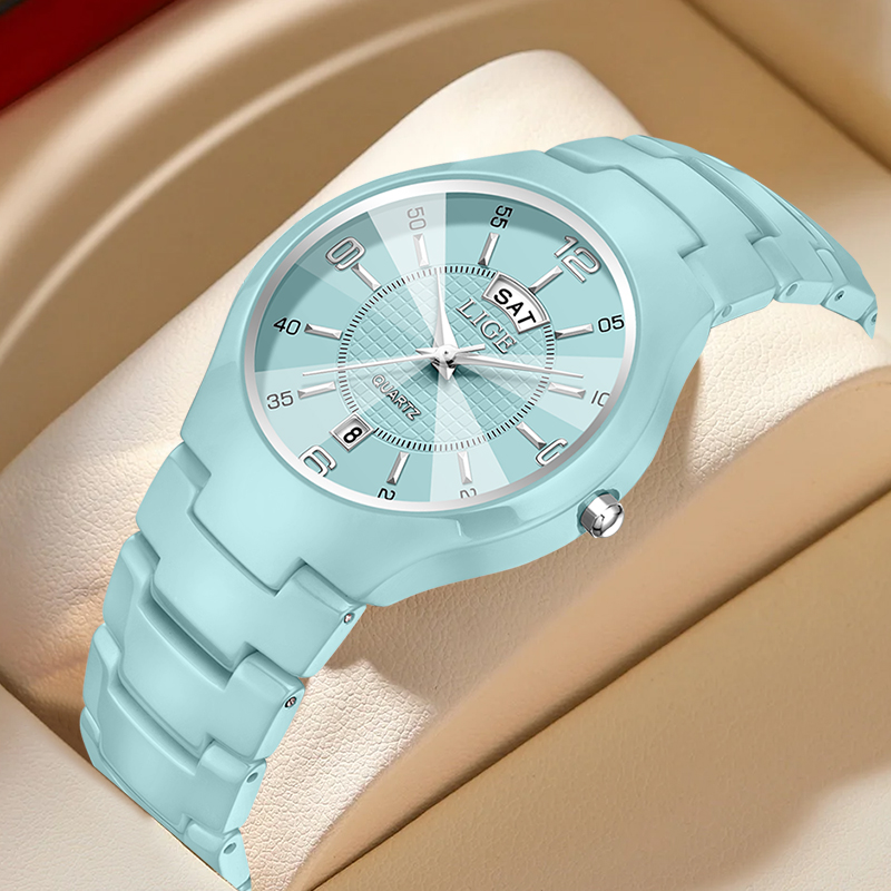 LIGE Luxury Elegant Quartz Wom - Women Fashion Simple ulasan dan harga