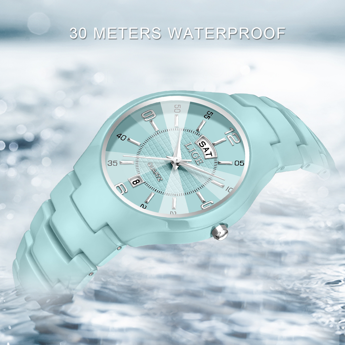 LIGE Luxury Elegant Quartz Wom - Women Fashion Simple ulasan dan harga