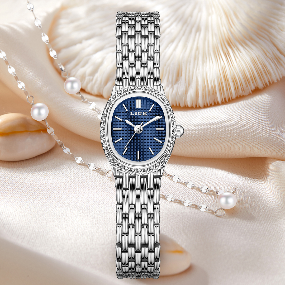 LIGE Fashion Luxury Quartz Wom - Women Fashion Simple ulasan dan harga