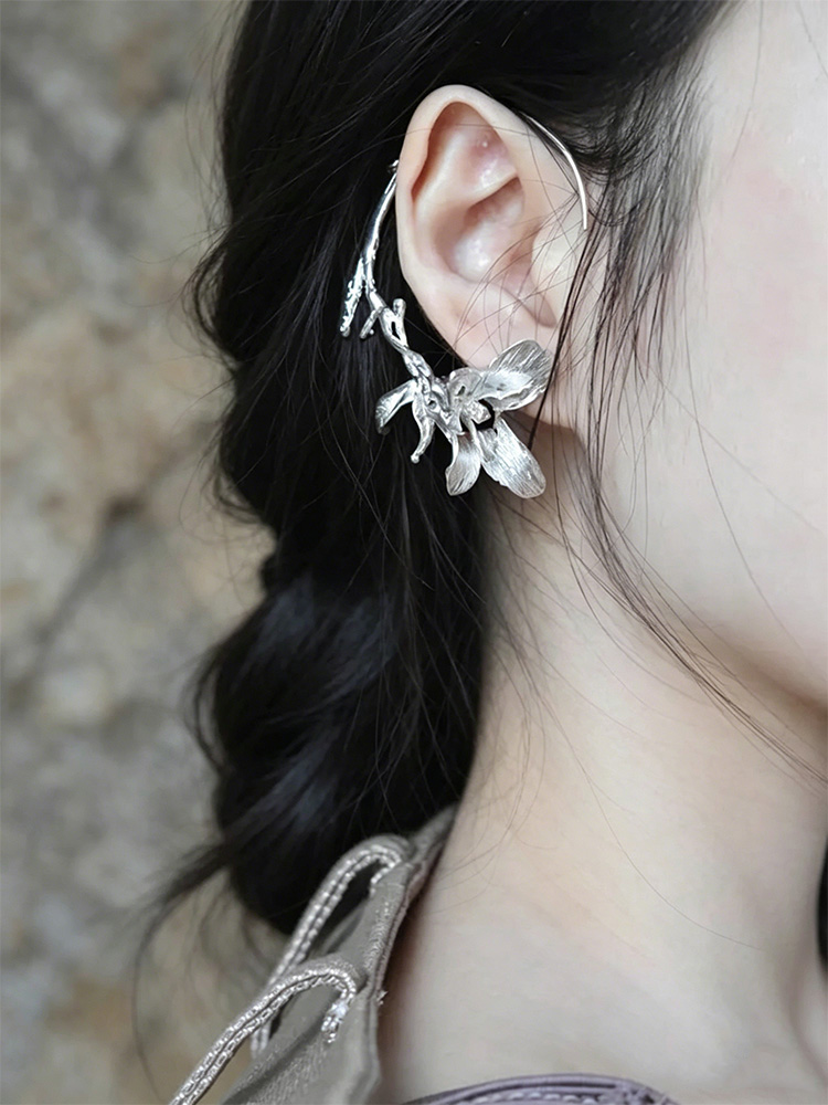 Edgy Copper Spider Web Ear Cuf - Women'S Fashion Edgy ulasan dan harga
