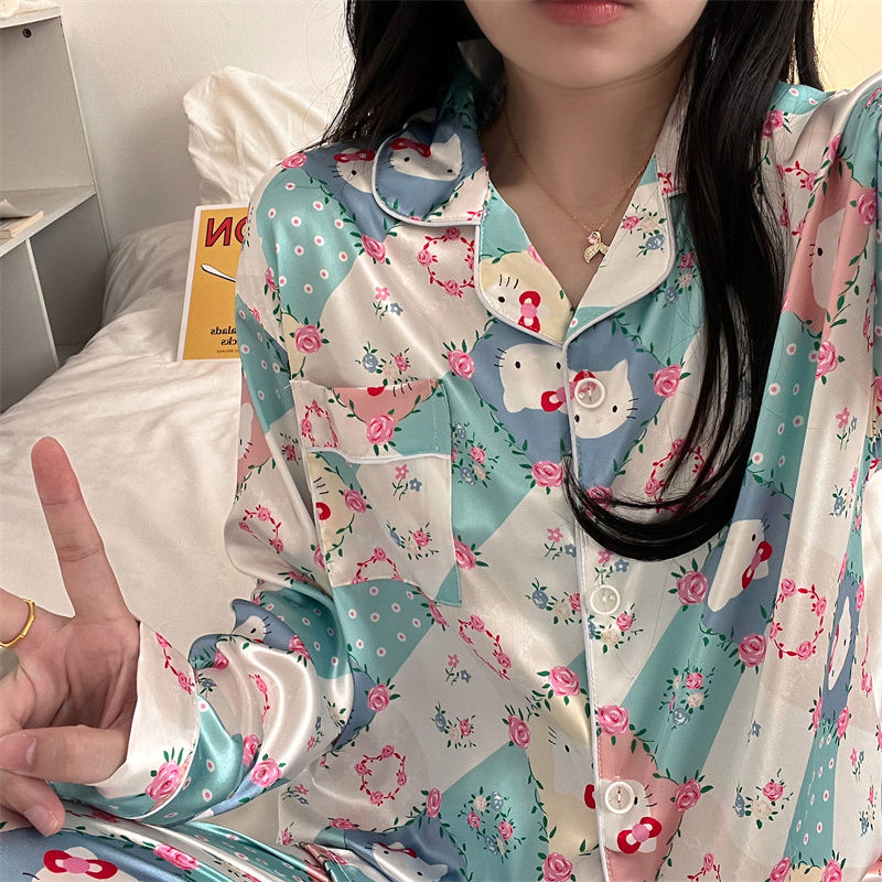Cartoon Hello Kitty Woman Paja - Women'S Fashion Pajamas ulasan dan harga