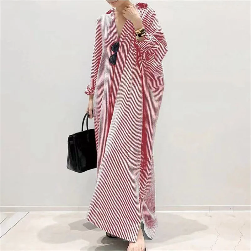 Elegant Office Commuter Stripe - Longline Cardigan Knit ulasan dan harga